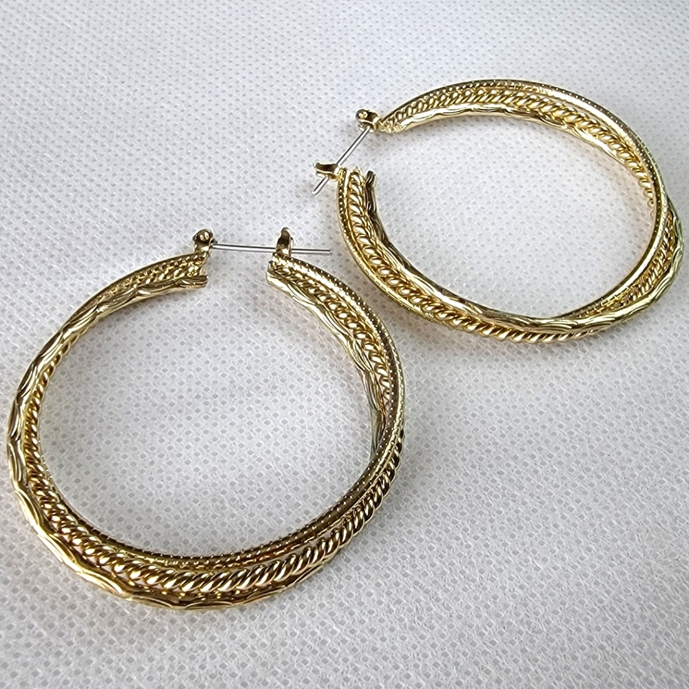Twisted Gold Hoops